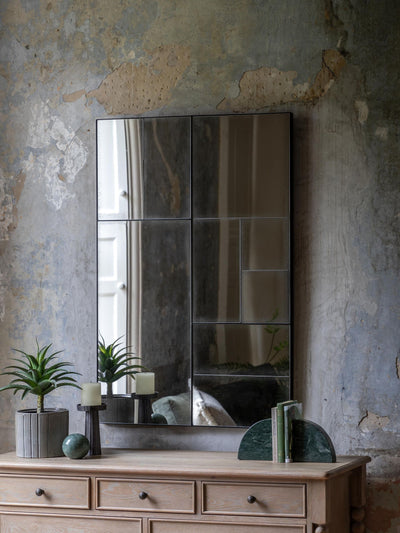 Next Gallery Home Black Broadwood Antique Mirror 122cm x 81cm- Buy online at McGrocer
