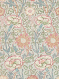 Morris & Co Pink Rose Indigo Friends Wallpaper Sample A4
