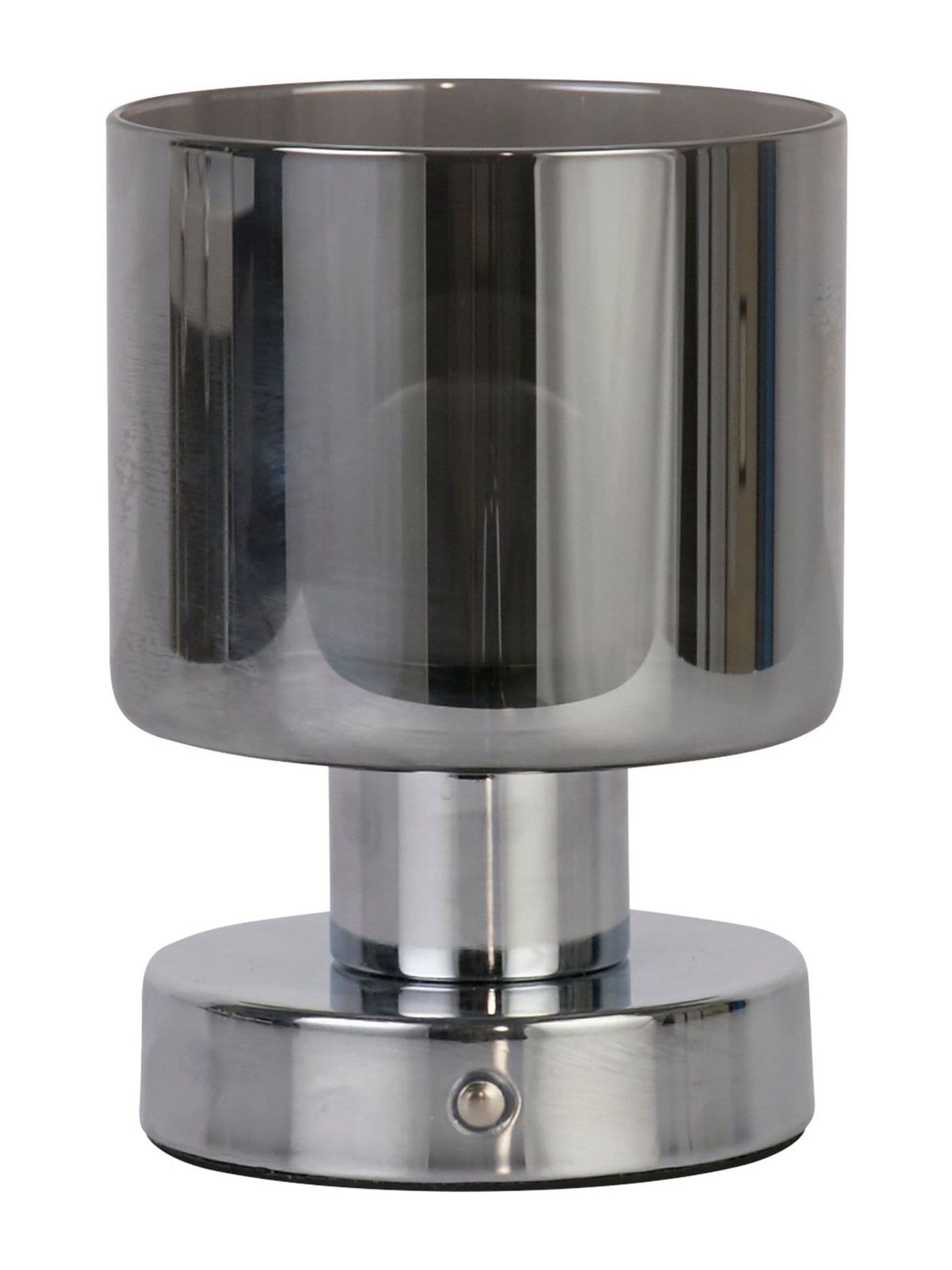 Searchlight table lamp chrome and smoked glass 15.5cm, UK version