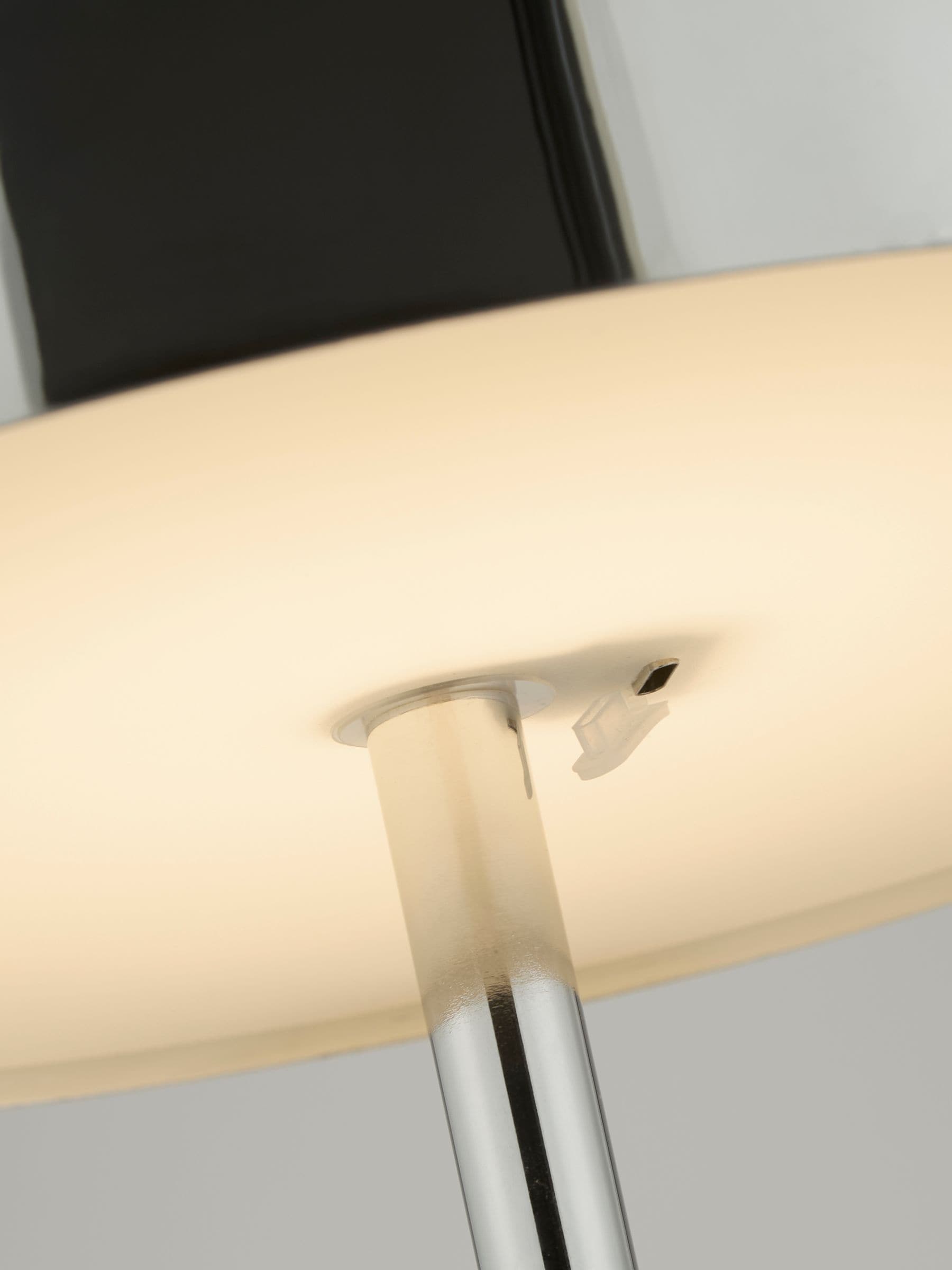 Searchlight Bellota chrome rechargeable LED floor lamp, UK version