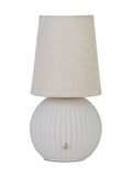 Searchlight Nordic Moon table lamp in white and gold, UK version