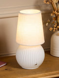 Searchlight Nordic Moon table lamp in white and gold, UK version