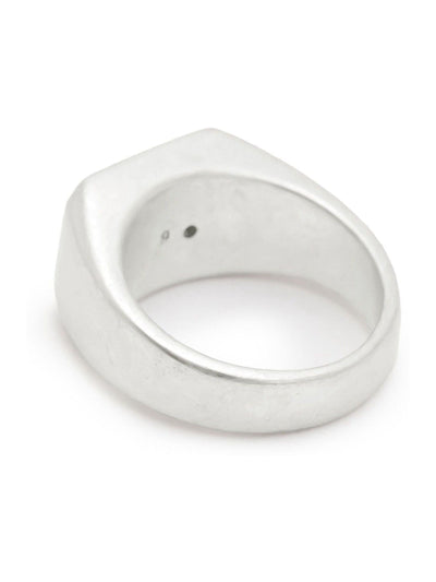 Next AllSaints Silver Tone Mens Chunky Hexagon Signet Ring- Buy online at McGrocer