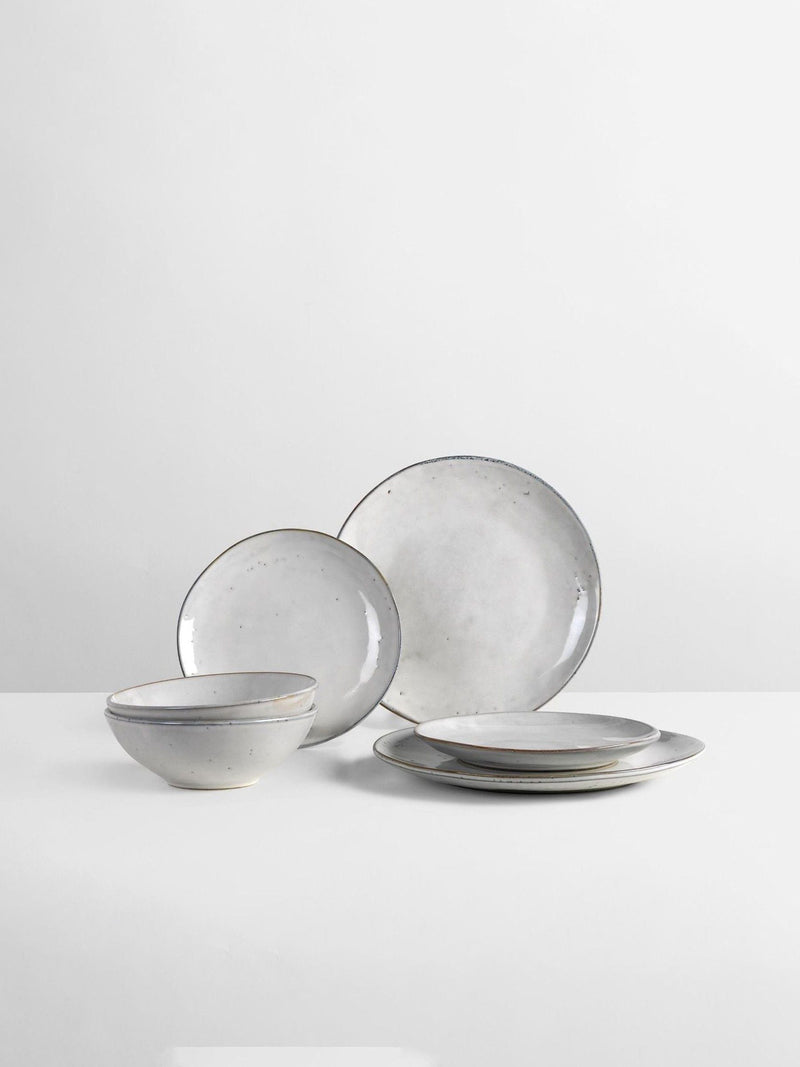 Broste Copenhagen Sand Nordic ceramic dinner set, set of 2 - British product