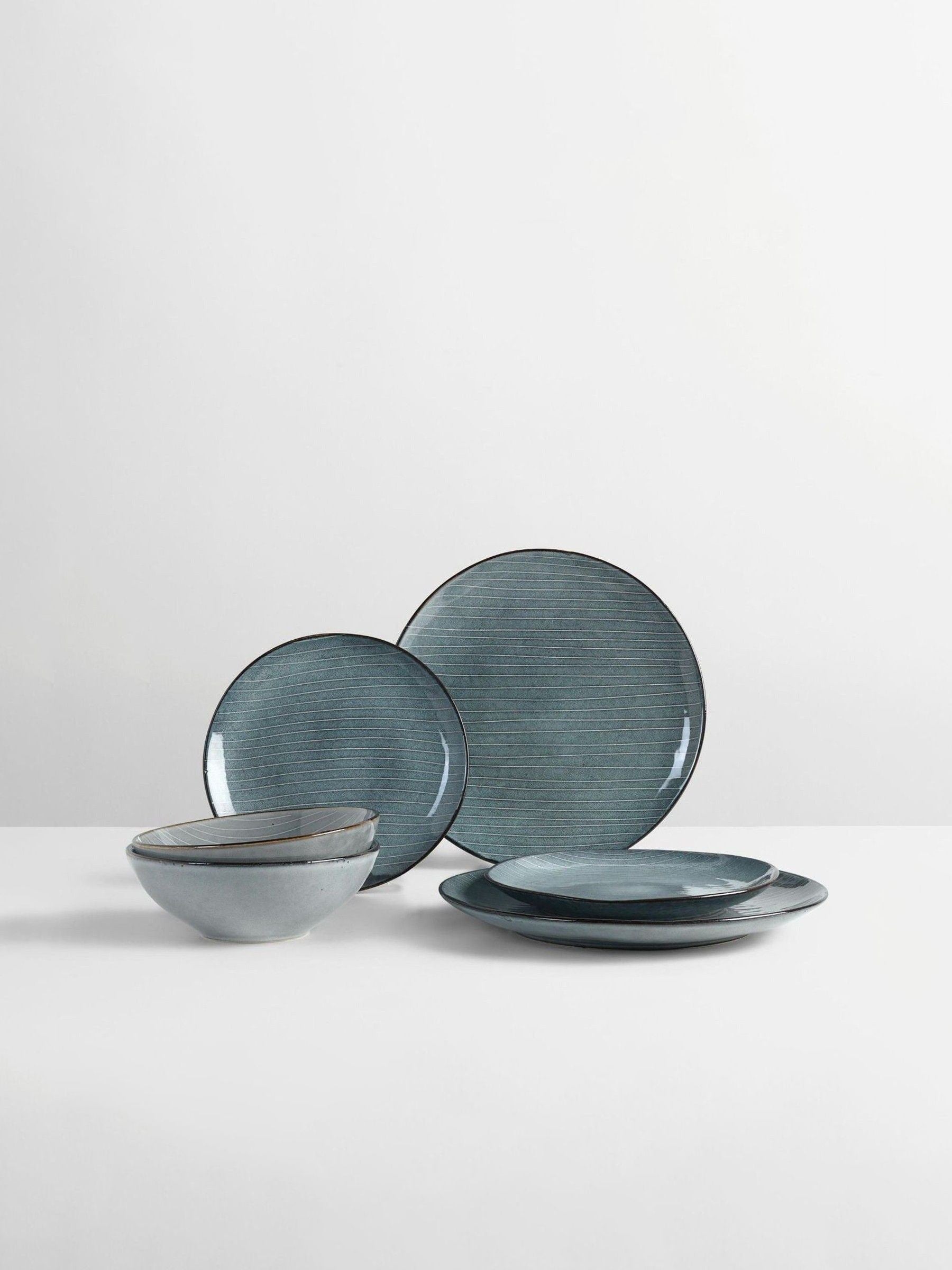 Broste Copenhagen Soft Blue Nordic Sea dinner set for two - British product
