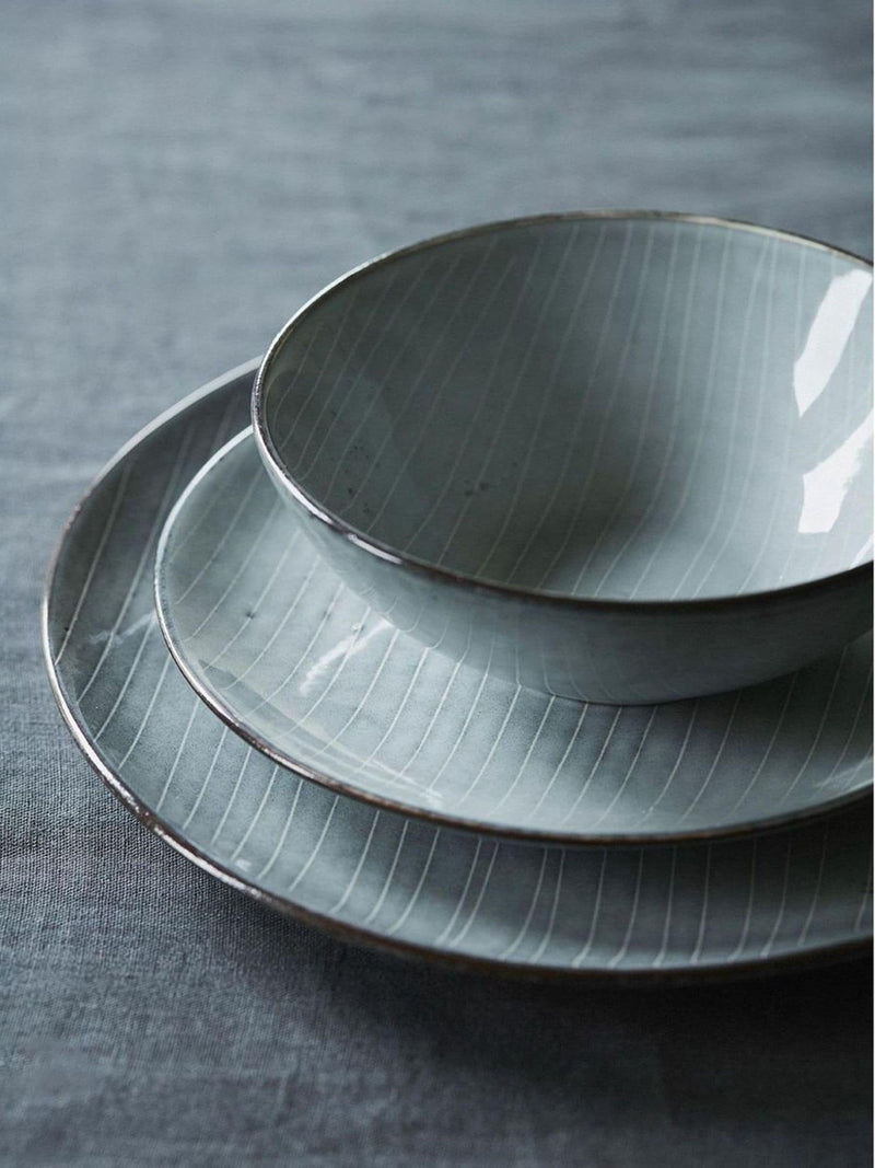Broste Copenhagen Soft Blue Nordic Sea dinner set for two - British product