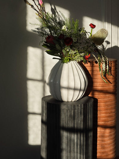 Next Broste Copenhagen Ivory Large Wide Vase- Buy online at McGrocer