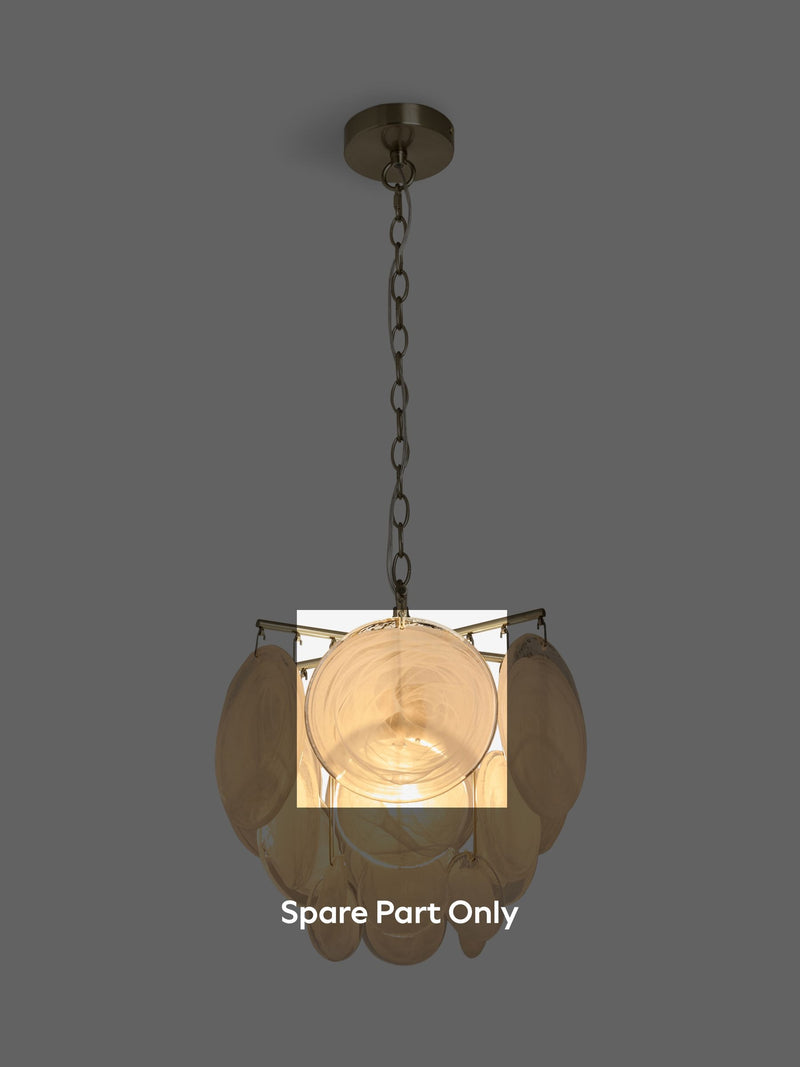 Claremont white glass chandelier shade pack of 3, imported from the UK