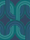 Graham & Brown Electric Blue Envy In the Loop wallpaper sample A4 (British brand)