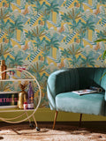 Graham & Brown Citron Envy Vacay wallpaper sample, UK version