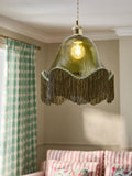 Amber Orange Wroxton Fringed Easy Fit Ceiling Light Shade
