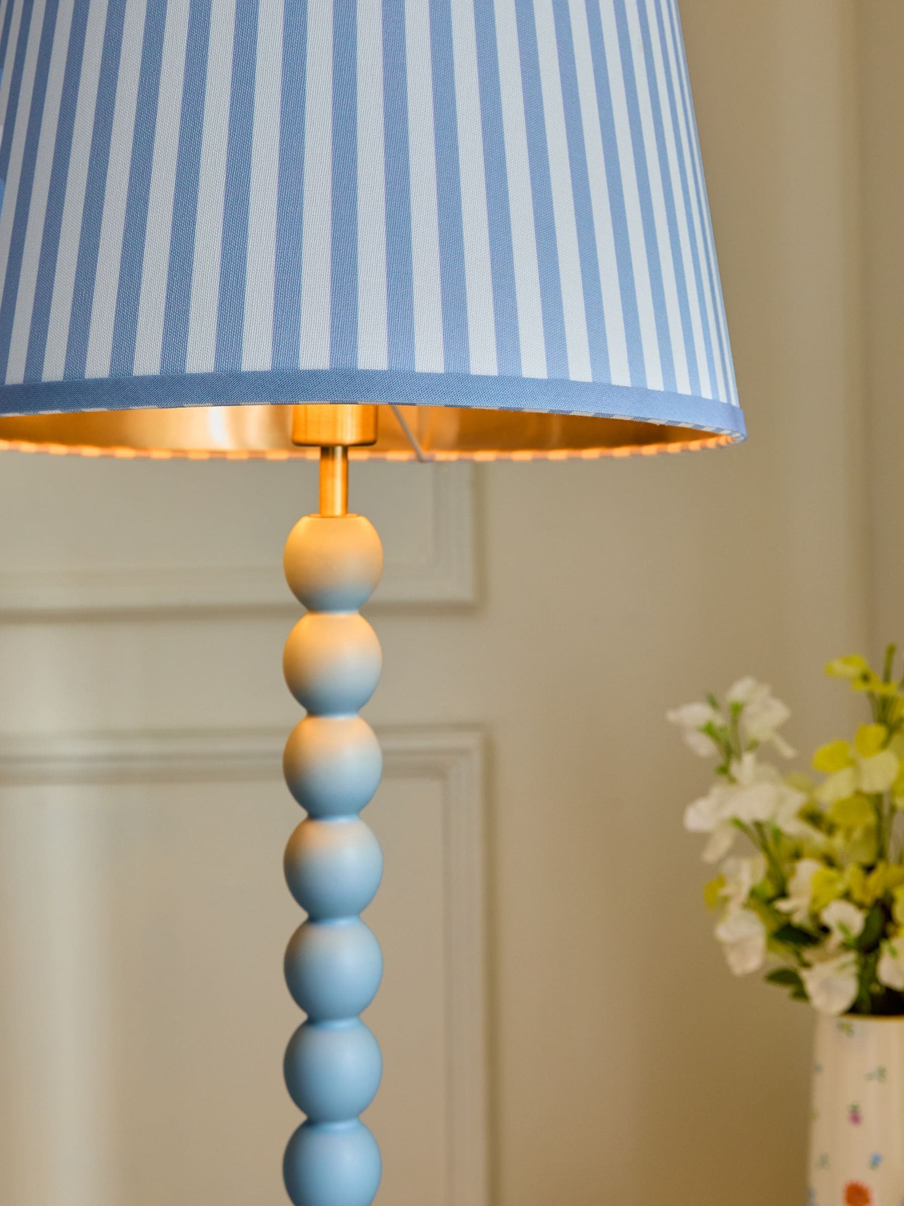 Millie blue stripe bobbin floor lamp 152.5cm, UK version