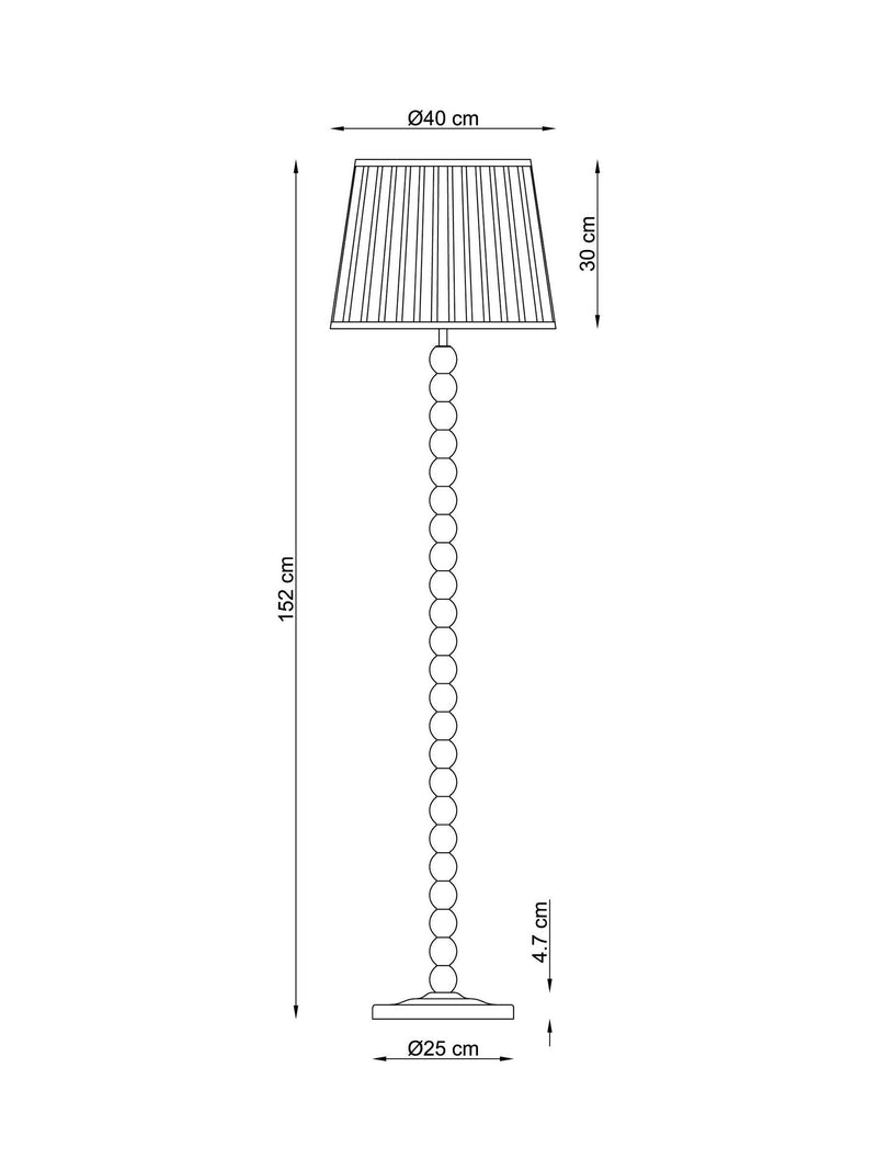 Millie blue stripe bobbin floor lamp 152.5cm, UK version