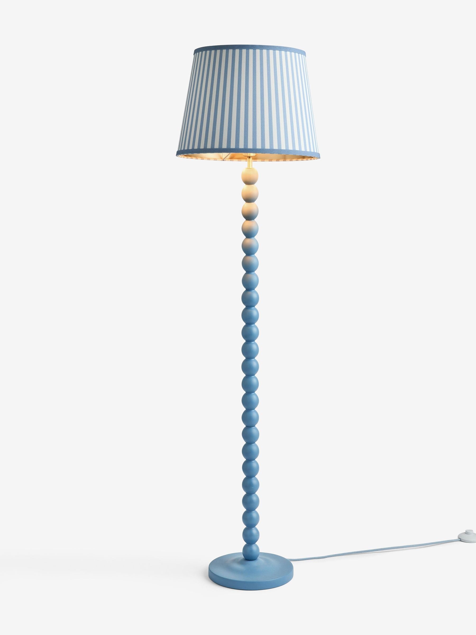 Millie blue stripe bobbin floor lamp 152.5cm, UK version