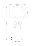 Wireless rechargeable brass bow table lamp (British brand)