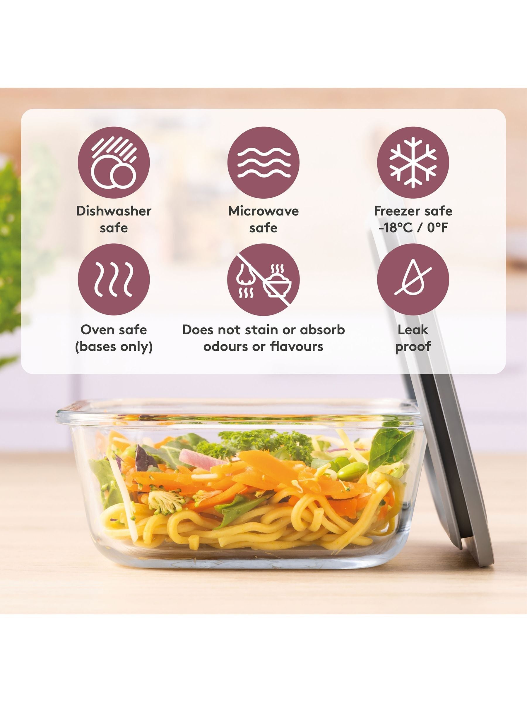 Kilner glass food storage containers set of 4 0.8L (British brand)