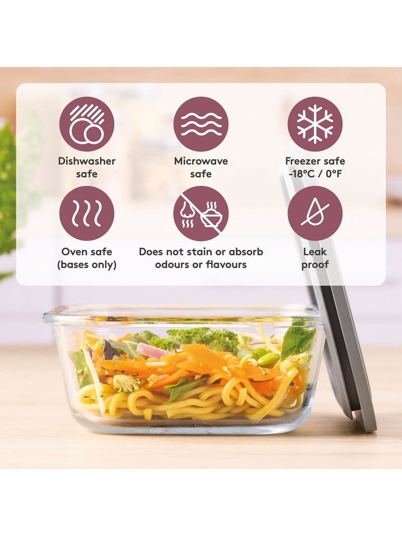 Kilner glass food storage containers set of 4 0.8L (British brand)