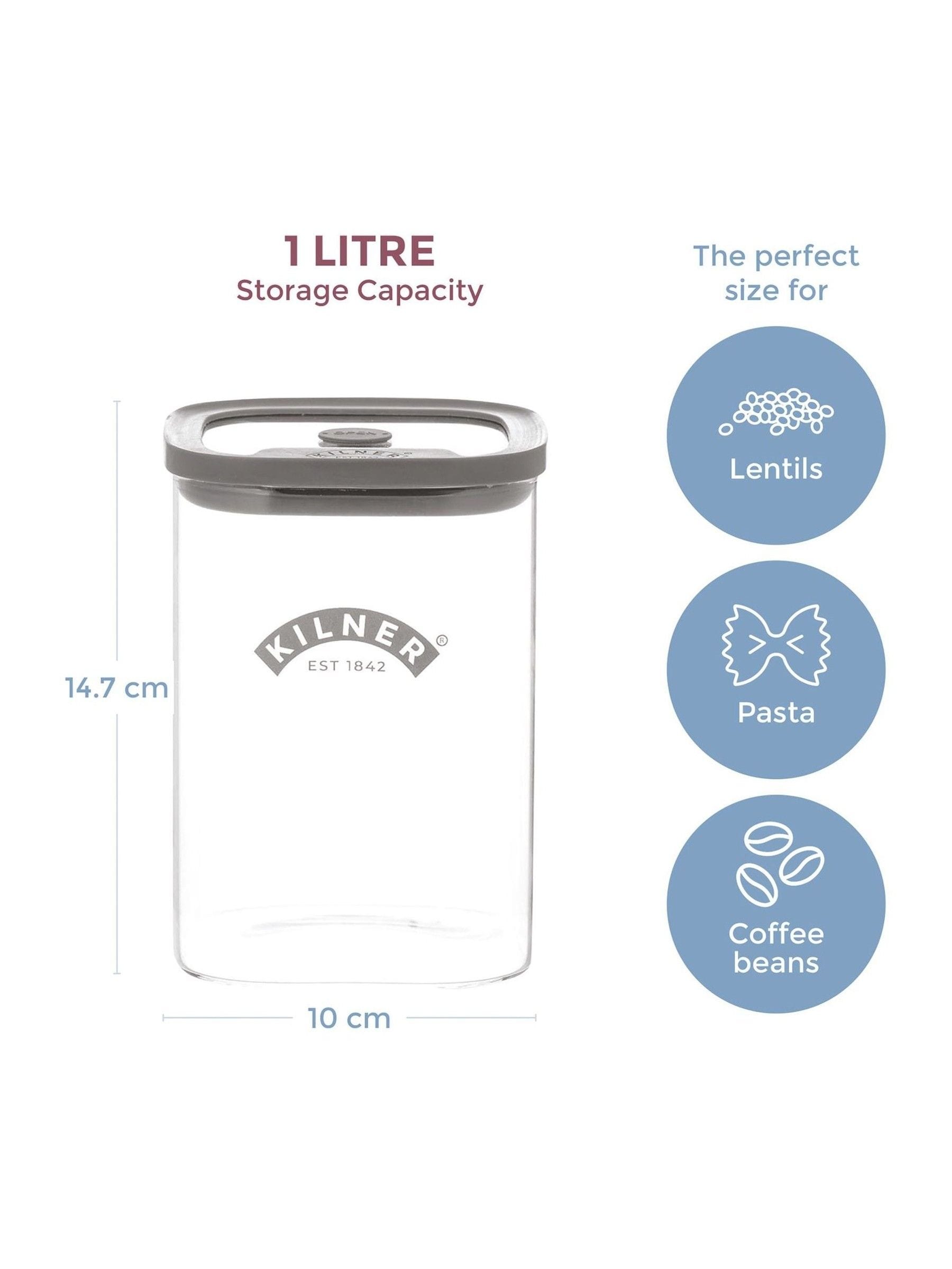 Kilner storage jars set of 3 1l (British brand)