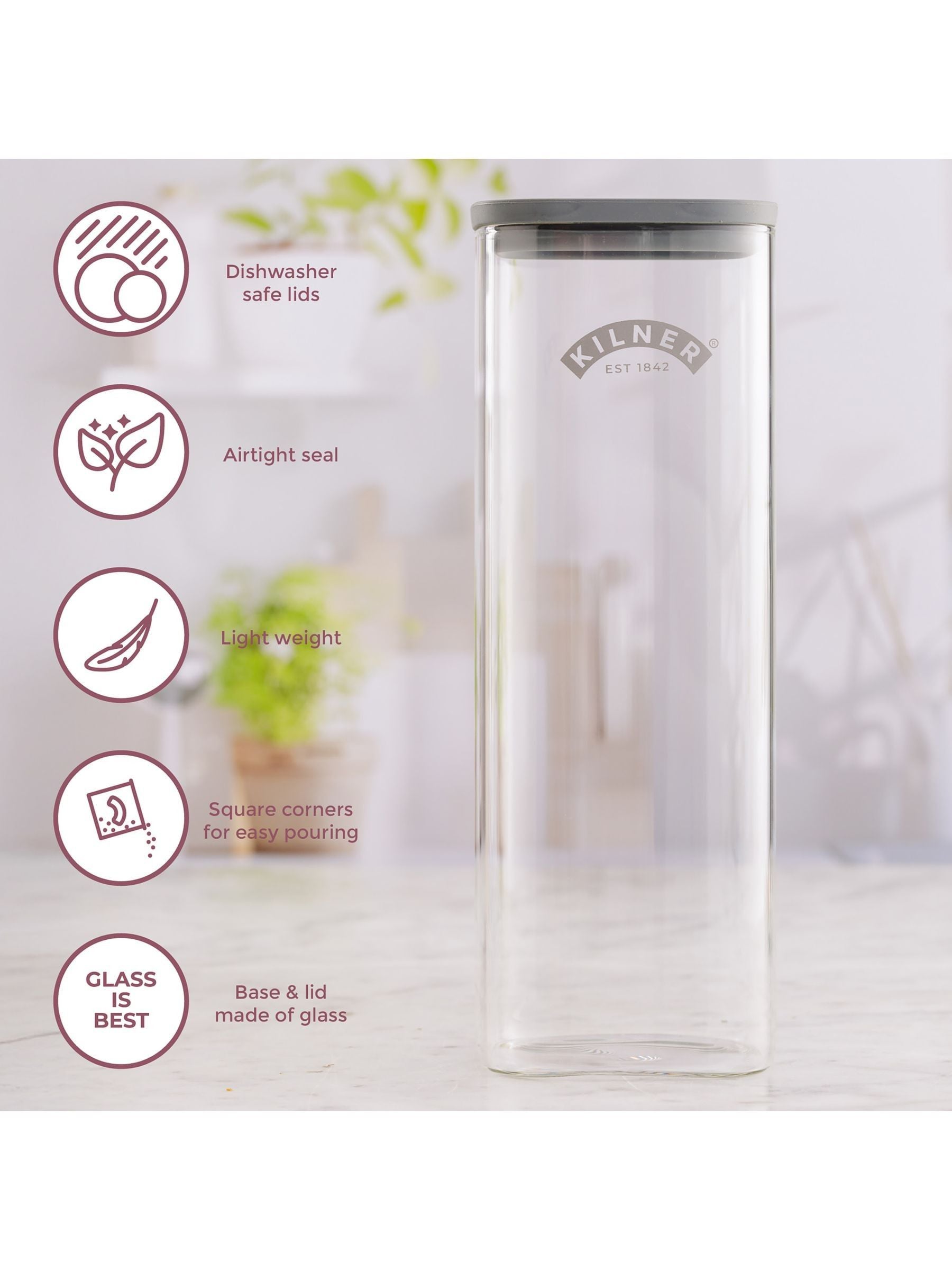 Kilner Frischhalte-Einmachglas, 2 l, 2er-Set, britische Version