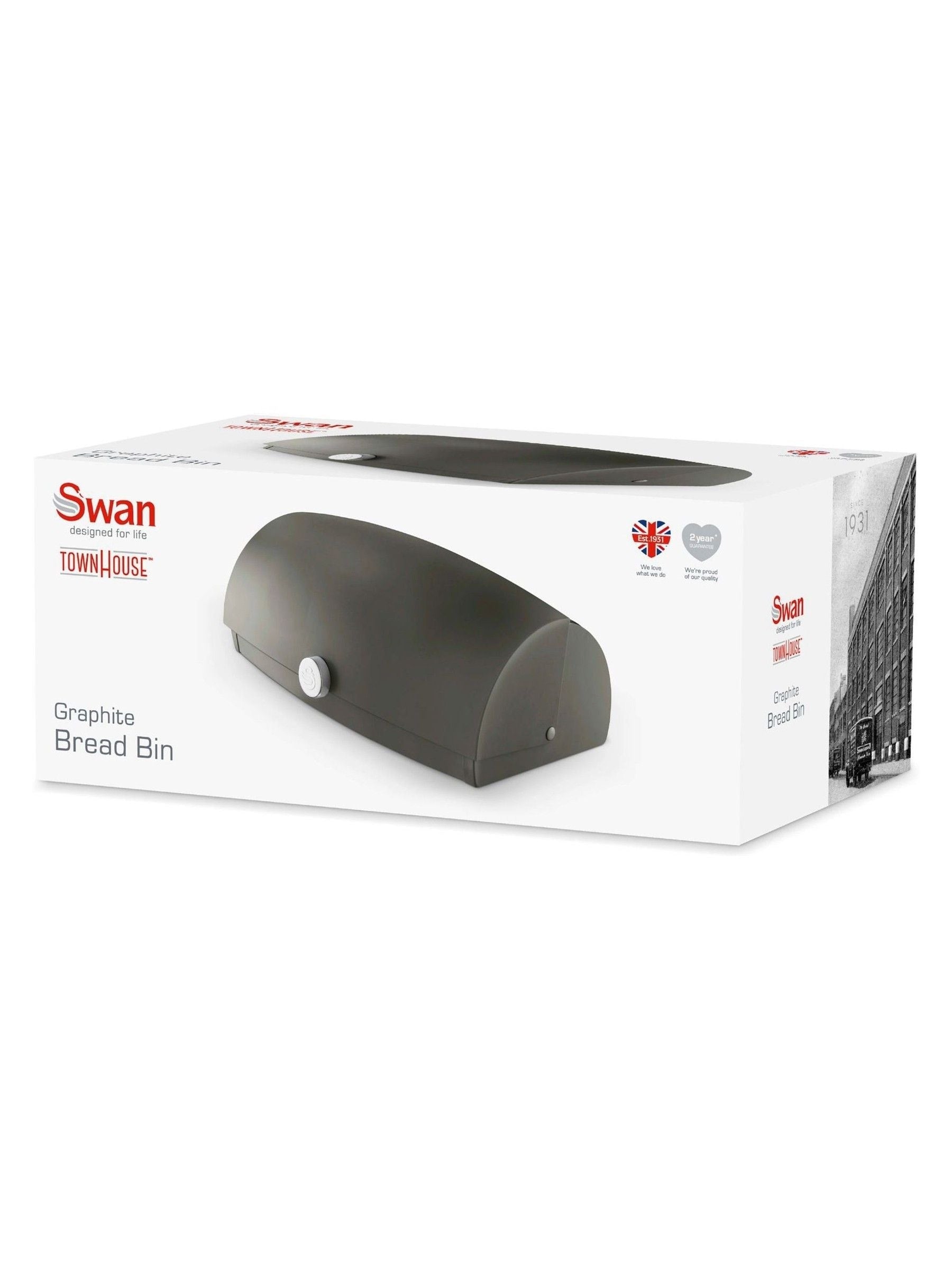 Swan white elegance storage canisters set of 3 (British brand)