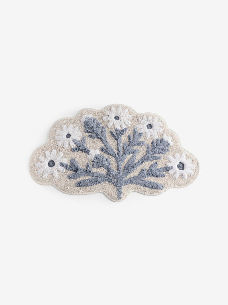 Blue floral bath mat 80x50cm, UK version