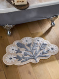 Blue floral bath mat 80x50cm, UK version