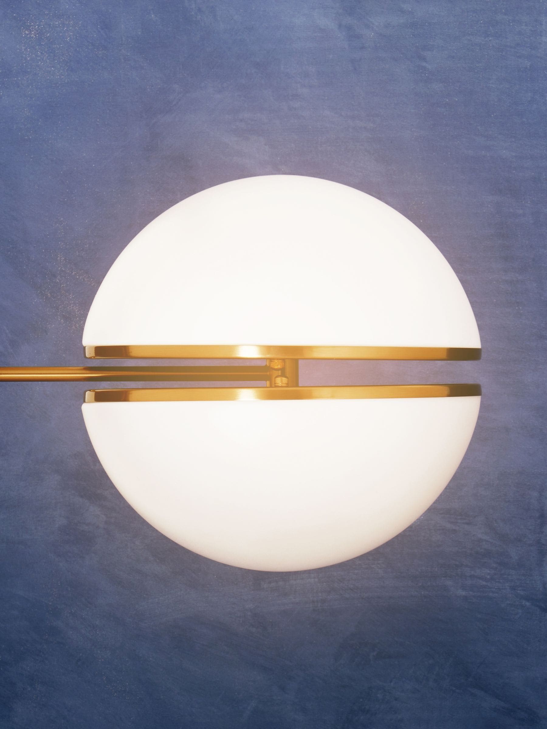 Fifty Five South brushed brass Abira wall light 30x30x42cm, imported from the UK