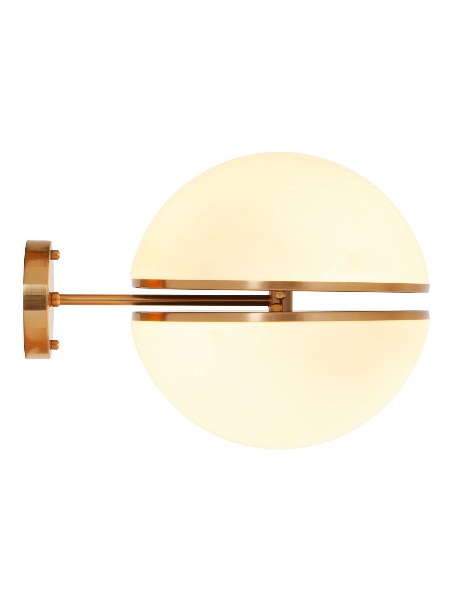 Fifty Five South brushed brass Abira wall light 30x30x42cm, imported from the UK