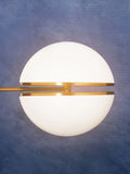Fifty Five South brushed brass Abira wall light 30x30x42cm, imported from the UK