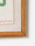 Oliver Bonas Stay Weird petit point framed wall art 31x31cm, imported from the UK