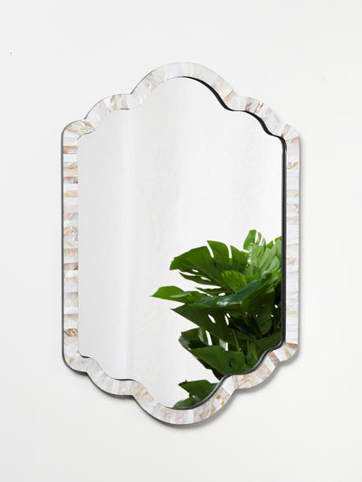 Next Oliver Bonas Natural Mila Mother of Pearl Wall Mirror- Buy online at McGrocer