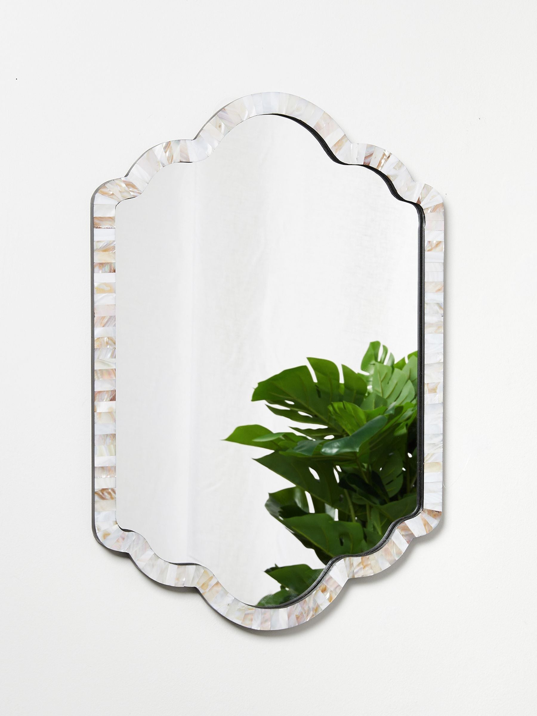 Oliver Bonas Natural Mila Mother of Pearl Wall Mirror