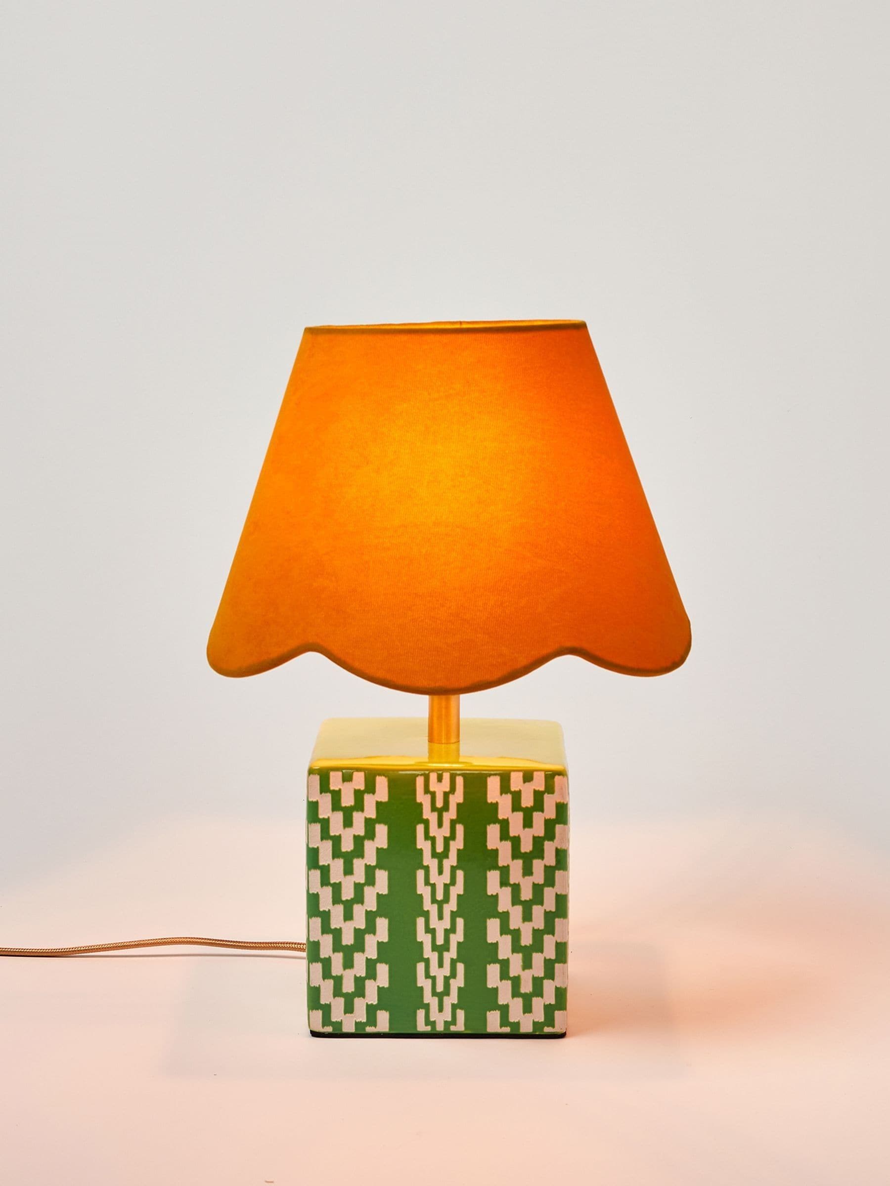 Oliver Bonas Green Tipu desk lamp 34cm (British brand)