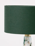 Oliver Bonas green glass table lamp large, imported from the UK