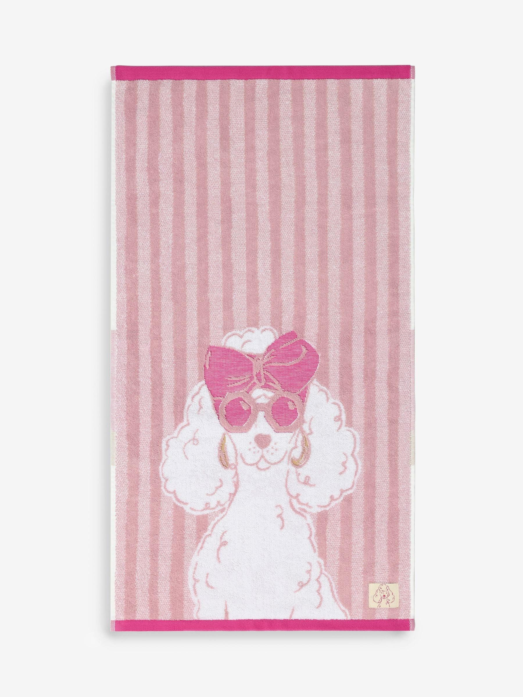 Pink Poodle Towel 100% cotton, UK version