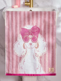 Pink Poodle Towel 100% cotton, UK version