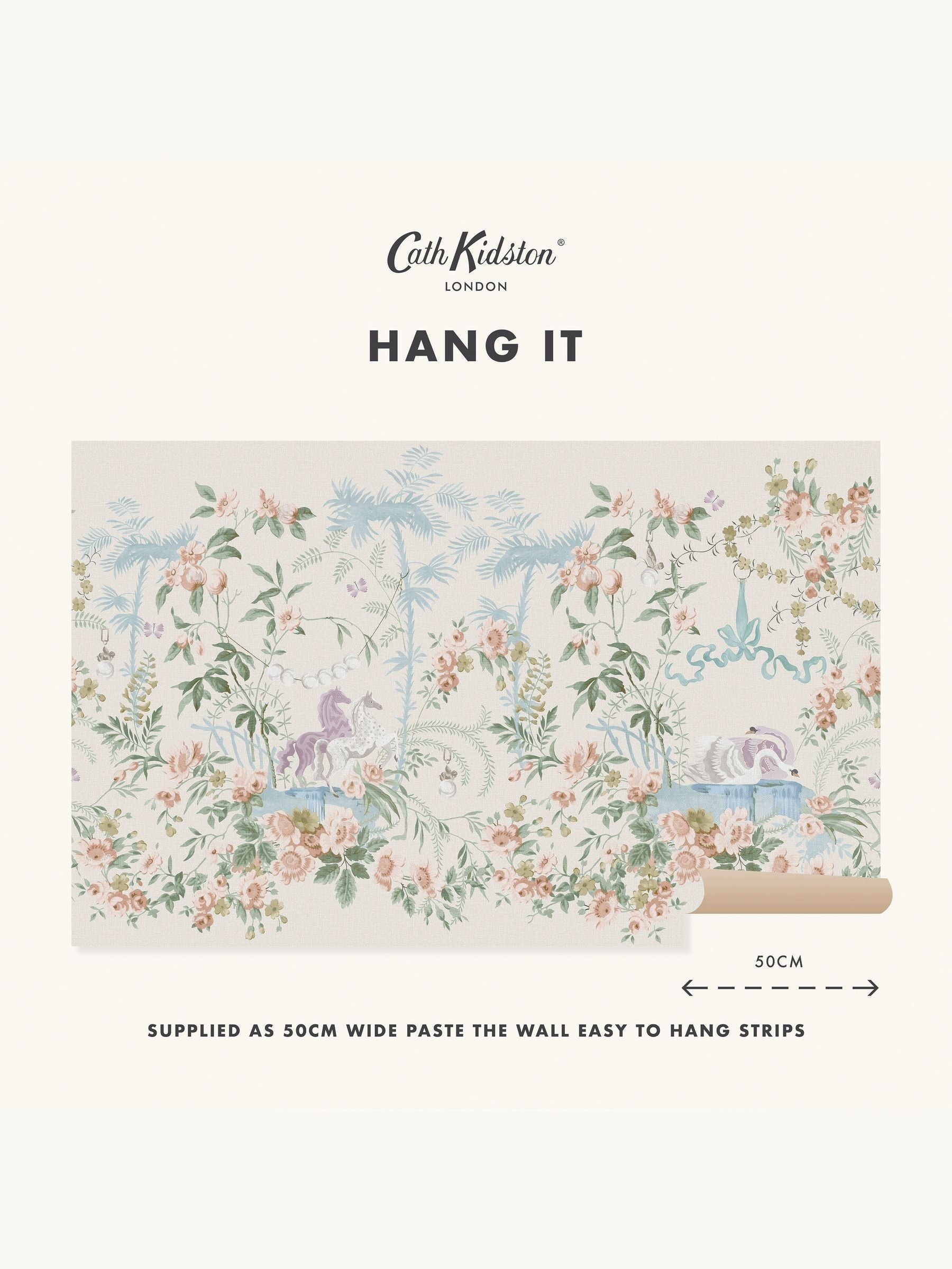 Cath Kidston wallpaper sample Cream Colourful Life A4 - British product