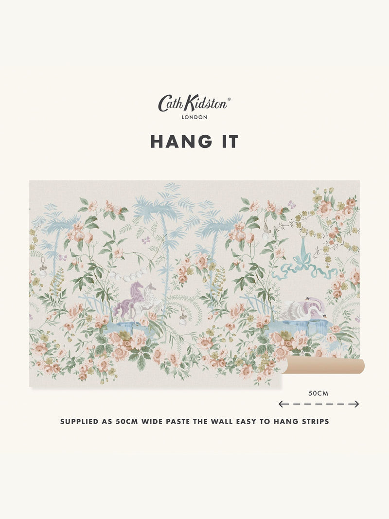 Cath Kidston wallpaper sample Cream Colourful Life A4 - British product