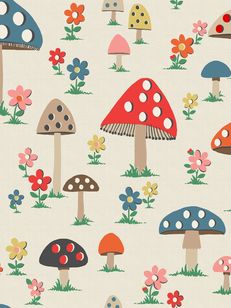 Cath Kidston Red Mushrooms A4 wallpaper sample - British product