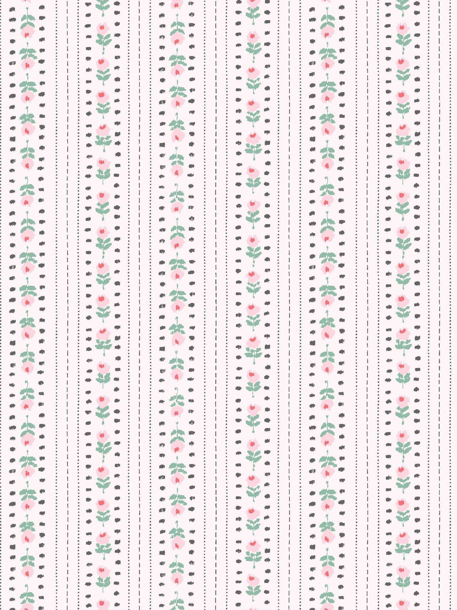 Cath Kidston wallpaper sample pink ticking stripe A4, UK version