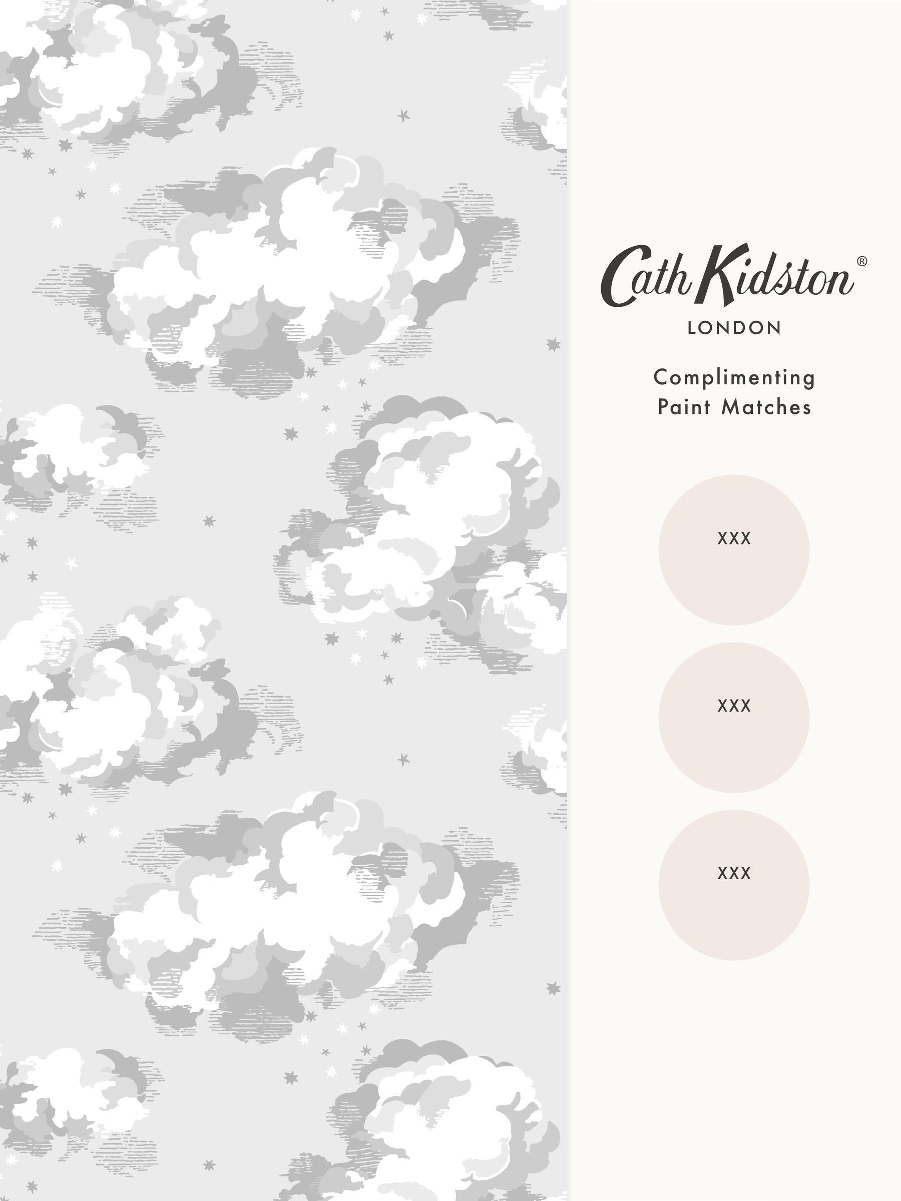 Cath Kidston Silver Linings wallpaper sample A4 (British brand)