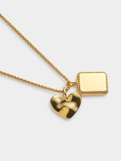 Katie Loxton Goldfarbene Mum Charm wasserdichte Halskette