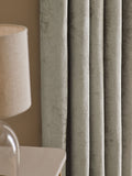 Plush chenille eyelet curtains in natural colour (British brand)