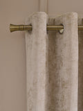 Natural Super Thermal Plush Chenille Eyelet Curtains
