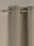 Green Soft Weave Linen Blend Lined Eyelet Curtains