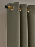 Sage Green Soft Weave Linen Blend Blackout/Thermal Eyelet Curtains
