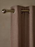 Blush Pink Soft Weave Linen Blend Lined Eyelet Curtains