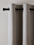 Grey Charcoal Blackout/Thermal Cotton Eyelet Curtains