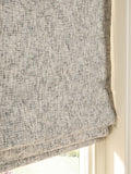 Grey chenille roman blind with blackout lining, UK version