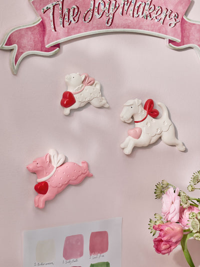 Next Cath Kidston Set of 3 Pink Dogs Wall Plaques- Buy online at McGrocer